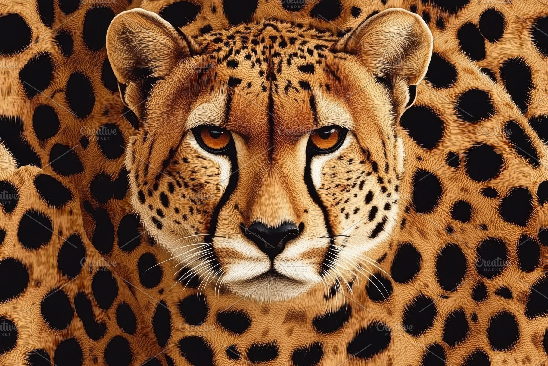 Cheetah portrait majestic wild cat s, an Animal Photo by Pixeness Studio