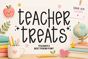 Teacher Treats - Cute Teacher Font, a Handwritten Font by KiddoGlyphs Studio (Thumbnail 1 of 5)