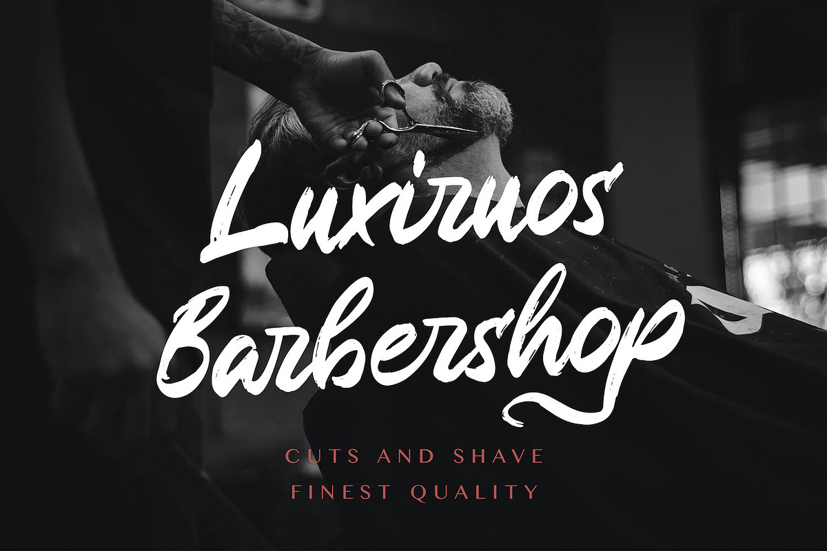 Rugani Payne - Textured Brush Font, a Script Font by StringLabs (Photo 2 of 12)