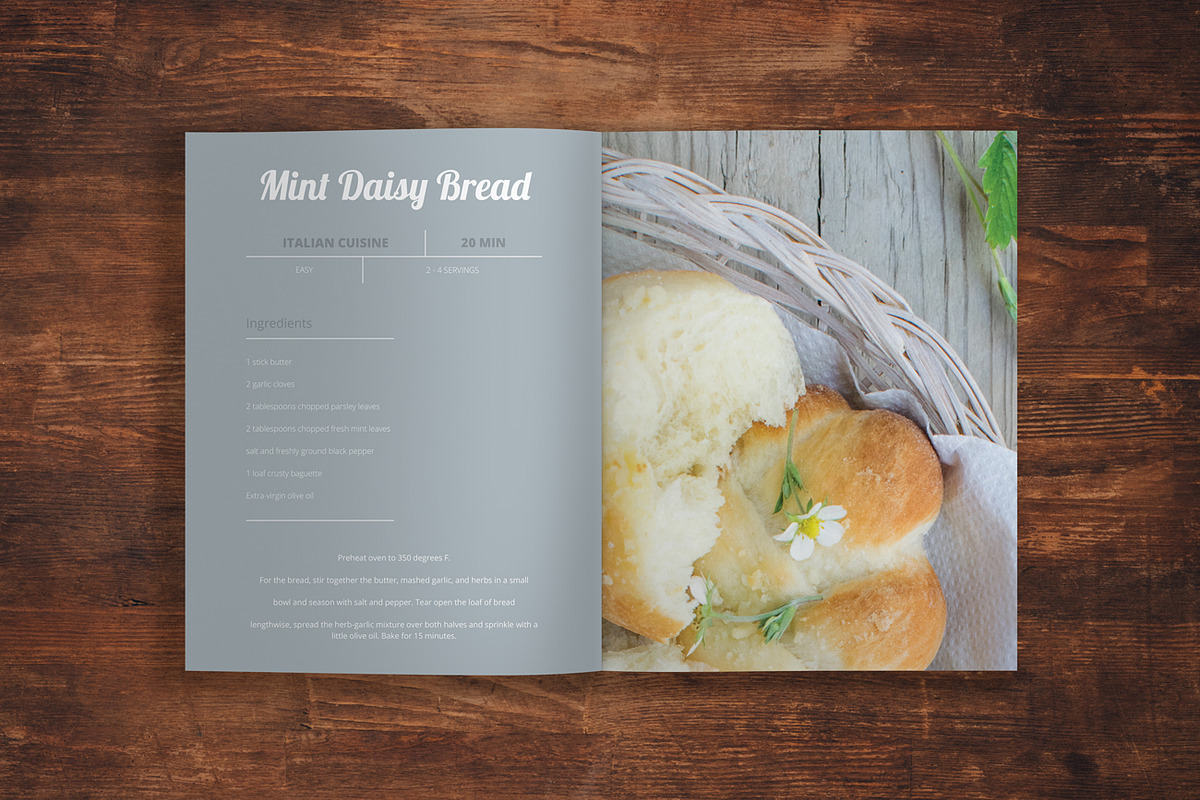 Modeno - A Modern Cookbook Template, a Brochure Template by Prixel Creative (Photo 4 of 18)
