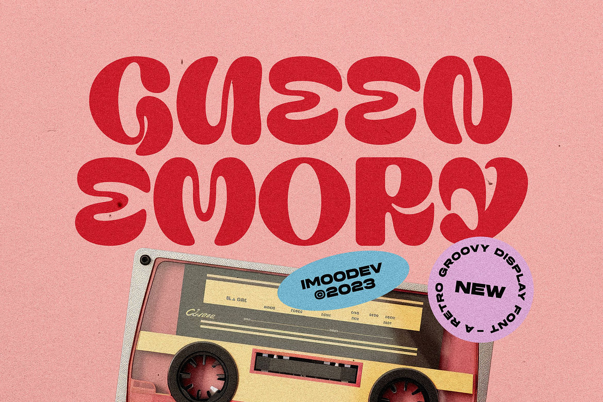 Gween Emory - Retro Groovy Font, a Sans Serif Font by Imoodev (Photo 1 of 5)