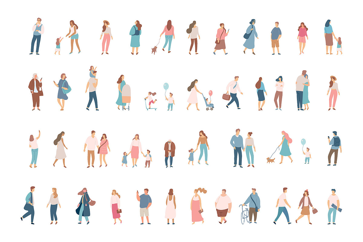 Male and female vector characters, a Person Illustration by Vector_Art (Photo 1 of 9)