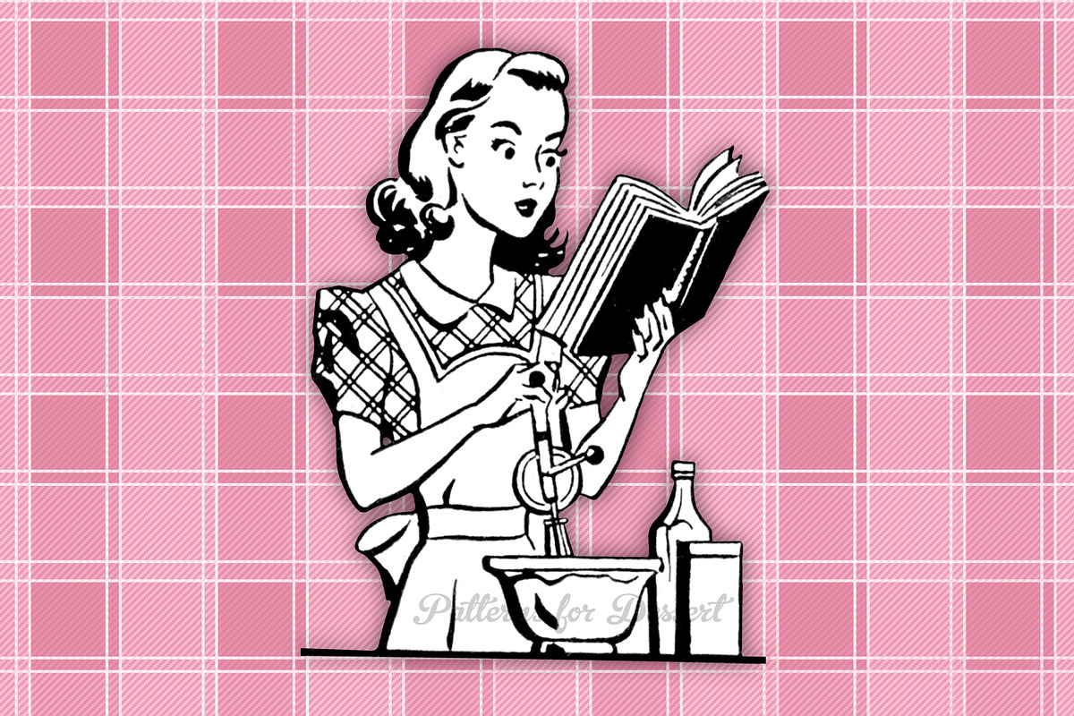 Black & White Mother's Day Clipart, a Person Illustration by Patterns for Dessert (Photo 2 of 4)