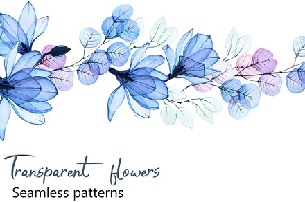 Transparent Flowers. Patterns