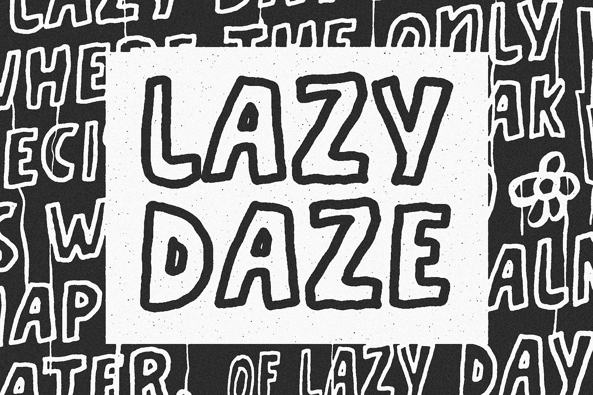 Lazy Daze - Playful Display Font, a Handwritten Font by Typeparties (Photo 1 of 9)