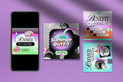 Summer Fashion Instagram Pack, a Social Media Template by graphicook (Thumbnail 3 of 5)