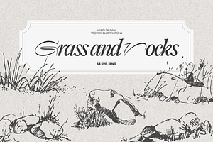 Sketches Featuring Grass And Rocks