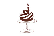 Hand painted bakery line set design, a Food Illustration by okskukuruza (Thumbnail 1 of 3)