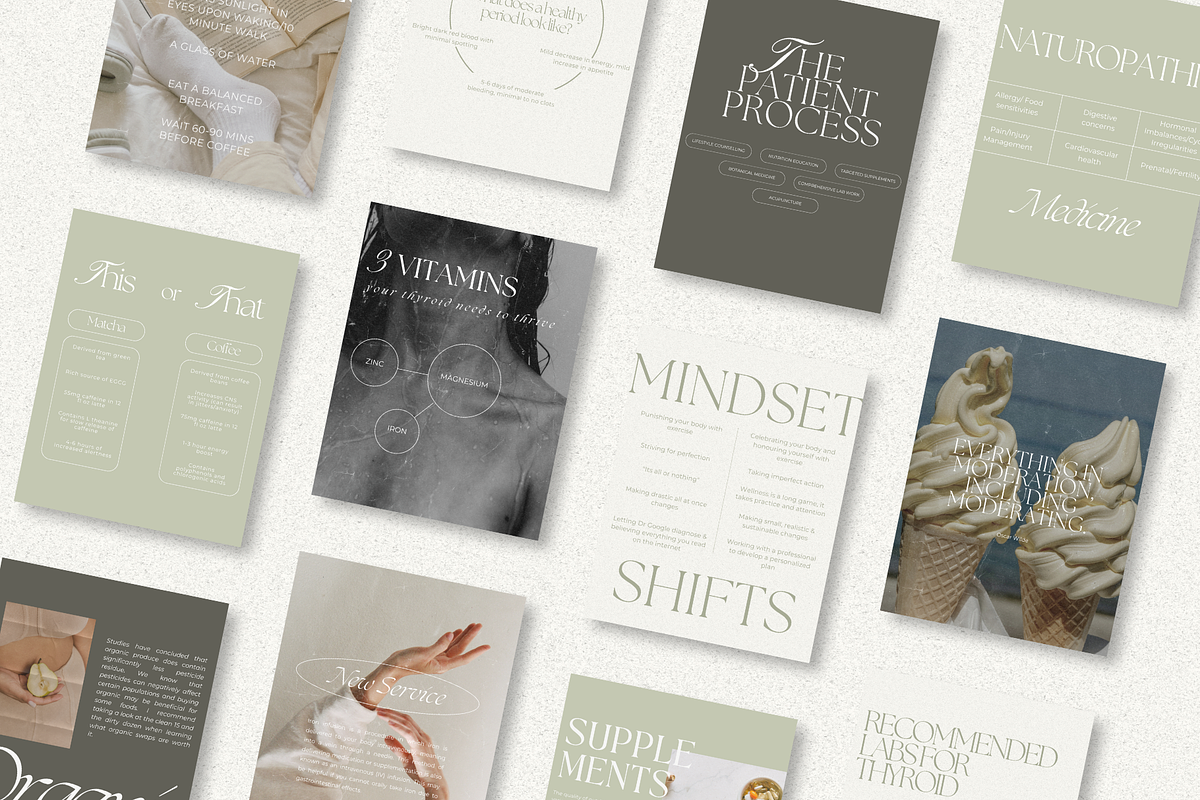 Wellness Instagram Template Bundle, a Social Media Template by digitaldispositions (Photo 3 of 9)