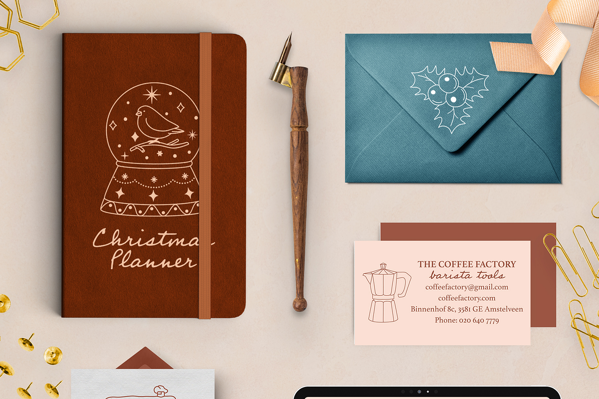 Winter everyday line icon set, an Outline Icon by NatalieArtShop (Photo 16 of 16)