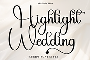 Highlight Wedding, a Handwritten Font by FreshTypeINK (Thumbnail 1 of 8)