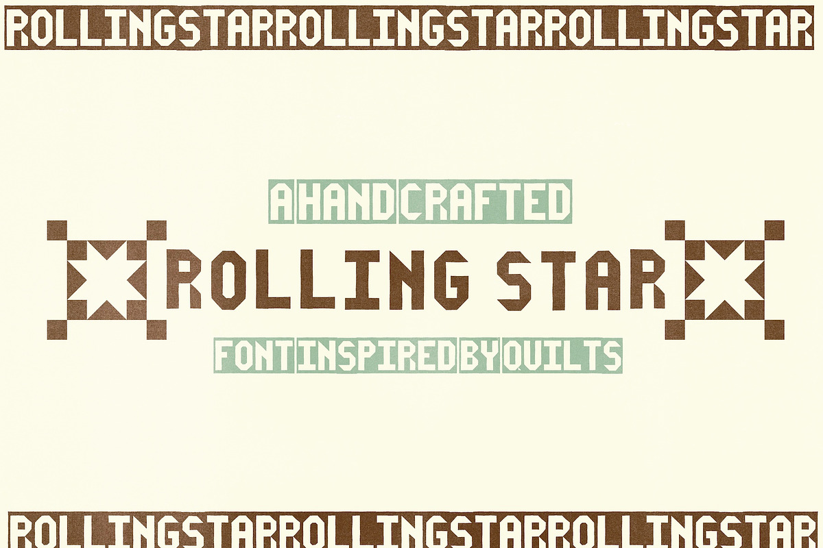 Rolling Star Hand Crafted Font, a Sans Serif Font by Madeline ODonoghue Design (Photo 5 of 6)