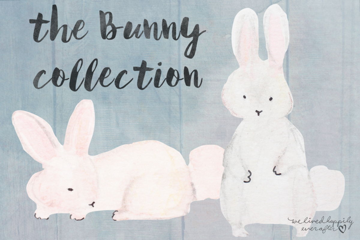 Watercolor Bunny Digital Graphics, an Animal Illustration by WeLivedHappilyEverAfter (Photo 2 of 4)
