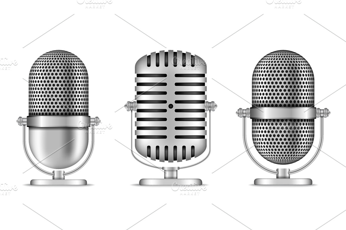 Microphones, a Graphic by PixMarket