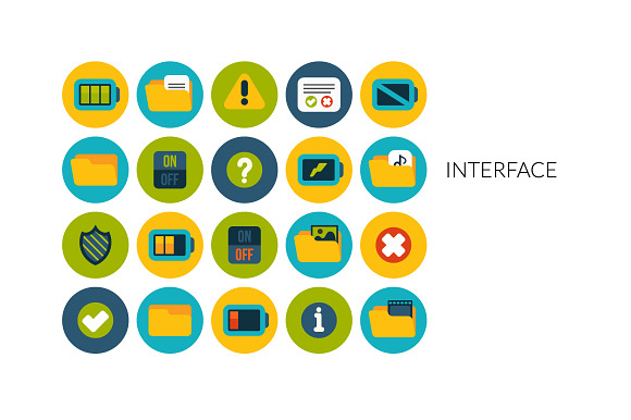 Flat Icons Set Interface