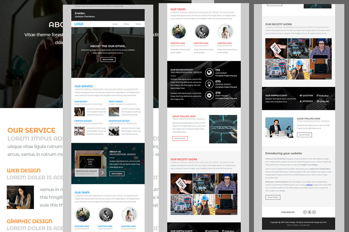 Responsive E-newsletter template, an Email Template by QuickArtisan (Photo 5 of 7)