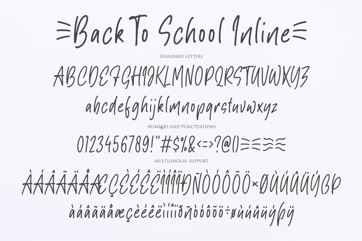 Back To School - Outline & Inline, a Handwritten Font by NJ Studio (Photo 9 of 10)