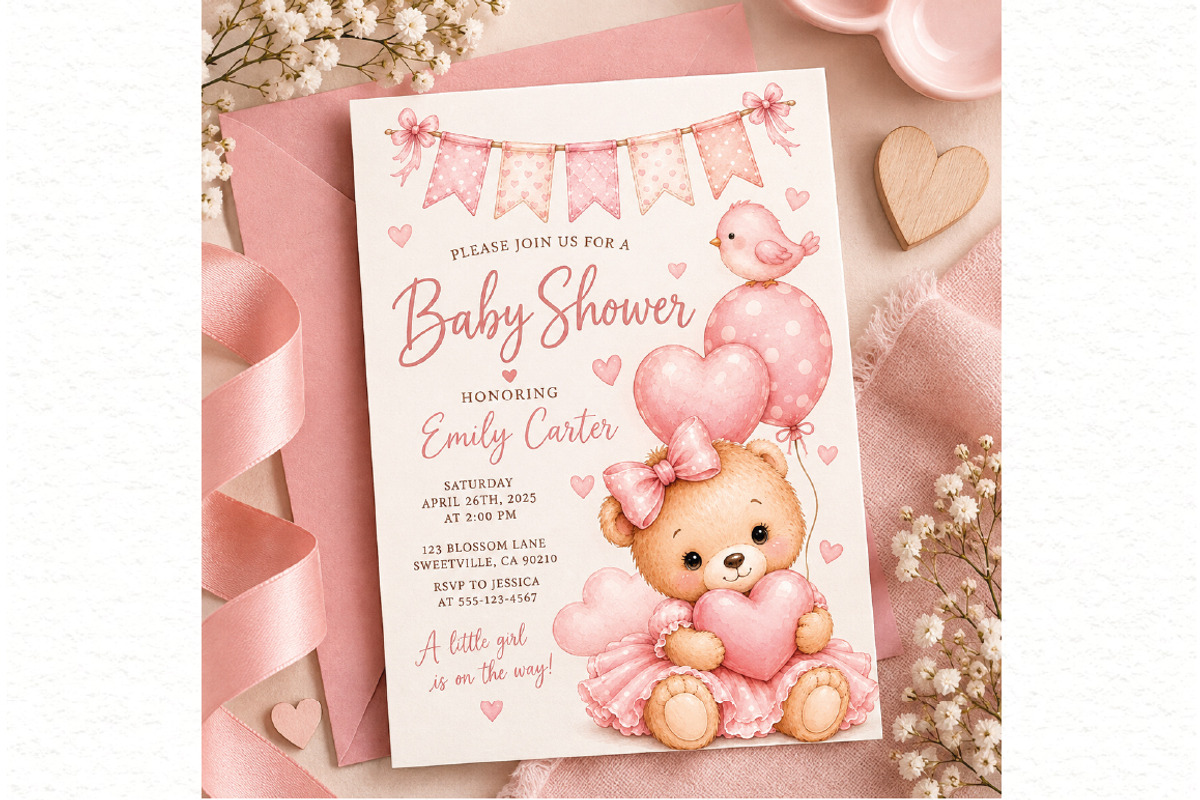 Baby Shower Girl Clipart, an Animal Illustration by Villa 11 Estudio (Photo 9 of 11)