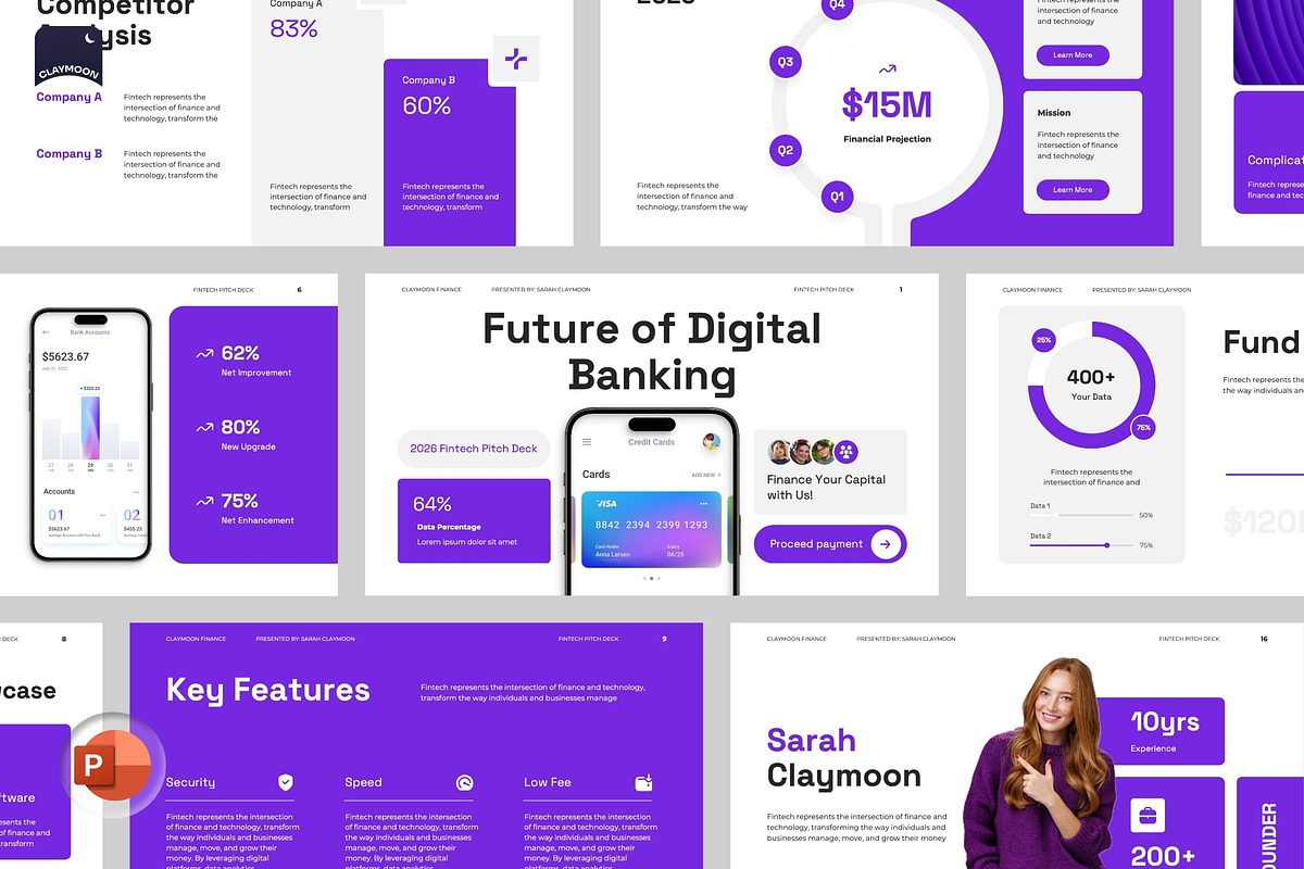 Modern Digital Banking Pitch Deck, a Presentation Template by Claymoon Lab (Photo 2 of 7)
