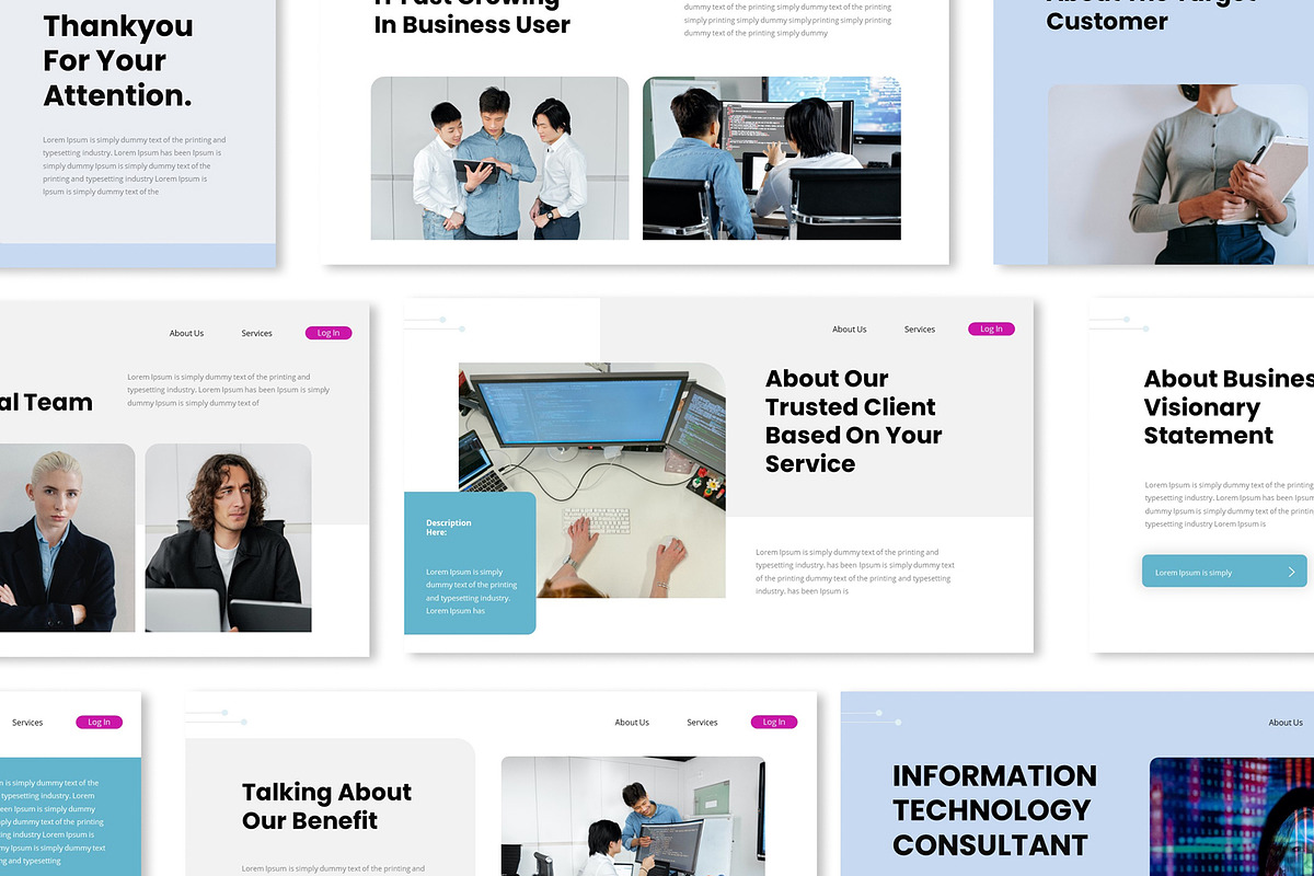 IT Consultant Keynote Presentation T, a Presentation Template by Formatika Studio