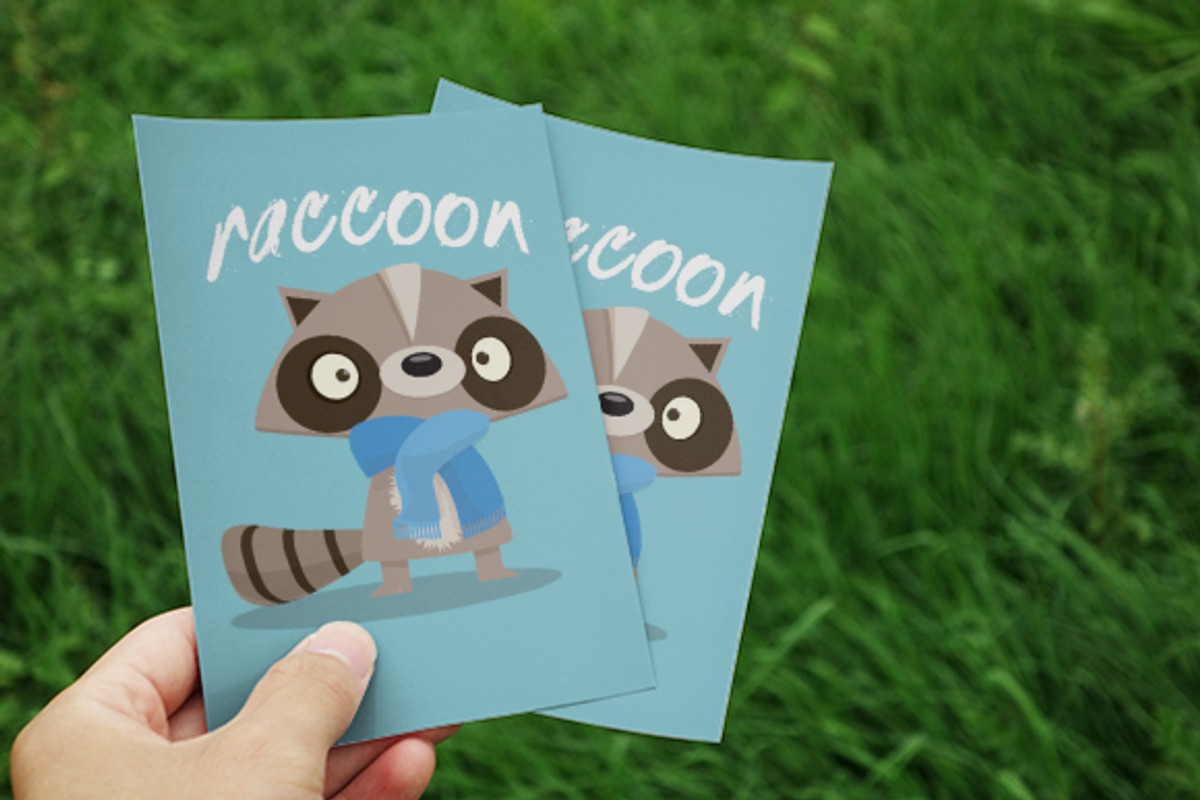 Hand-Drawn Raccoon Vector Cartoon, an Animal Illustration by Rainy City Press (Photo 3 of 3)