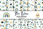 Watercolor rainbow clip art, an Illustration by Natalya_Mona_Art (Thumbnail 2 of 9)