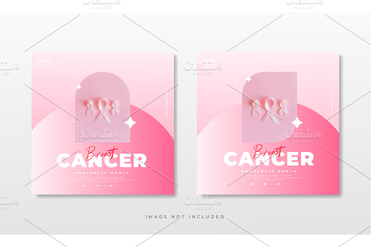 Breast Cancer awareness month, a Social Media Template by Vervenaaa3