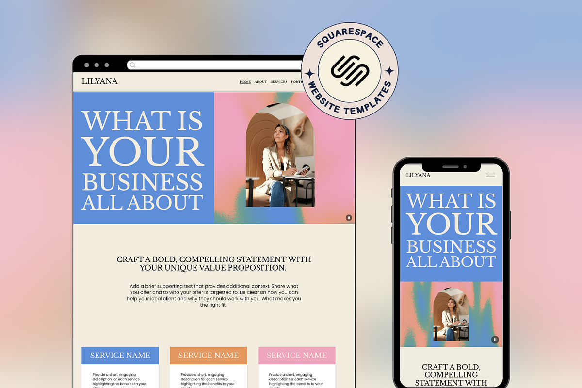 Squarespace Website template, a Squarespace Template by Ciel Lumiere (Photo 1 of 8)