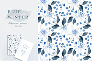 Blue Winter pattern collection, a Pattern Graphic by Dinkoobraz (Thumbnail 1 of 10)