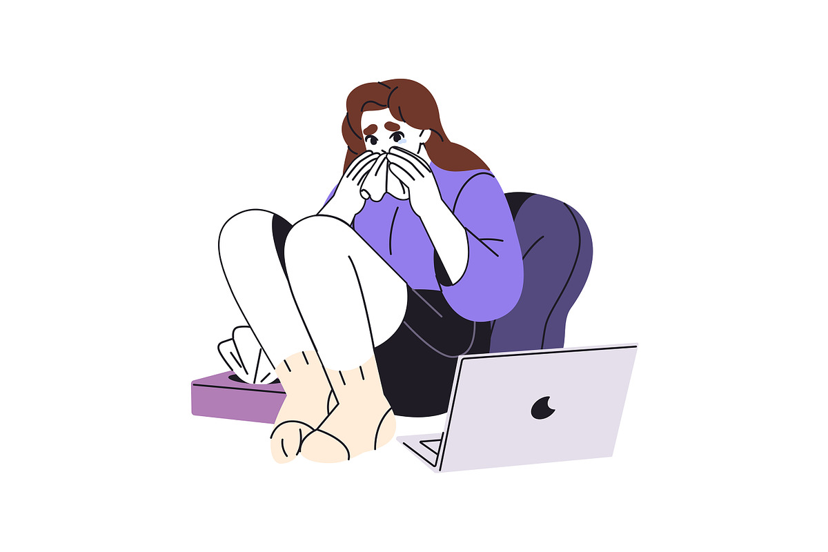 Depressed teenagers, sad people set, a Person Illustration by PaperTrident (Photo 3 of 9)
