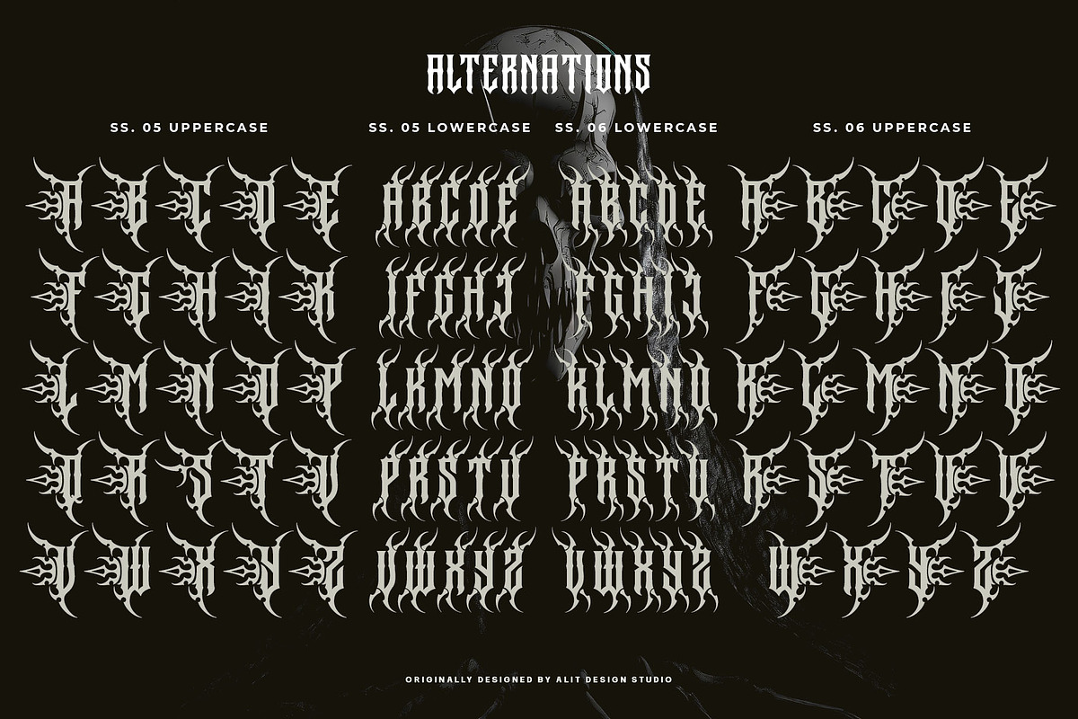 Megasord Typeface, a Blackletter Font by alit design (Photo 9 of 20)