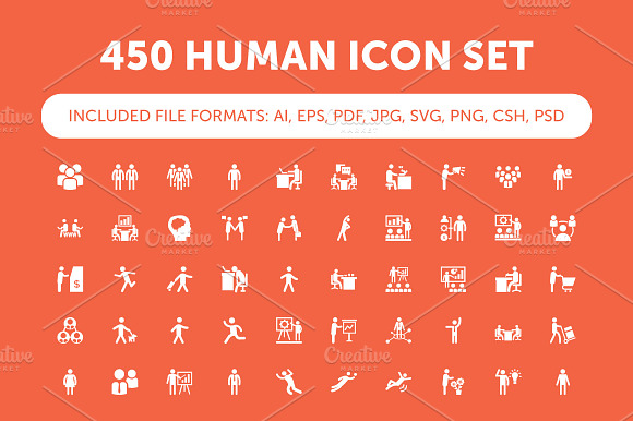 450 Human Icon Set