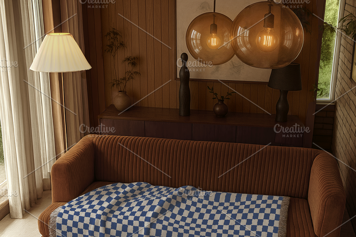 Woven Throw Mockup Bundle - 2 Files, a Household Mockup by VisualGrid (Photo 4 of 5)