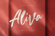 Aliva - Brush Script, a Script Font by Dirtytemp Studio (Thumbnail 1 of 12)