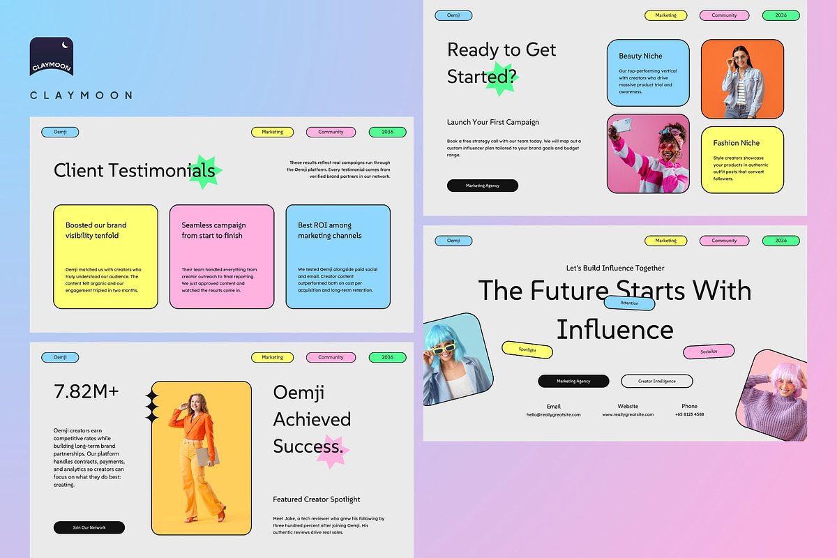 Influencer Marketing Agency, a Presentation Template by Claymoon Lab (Photo 7 of 7)