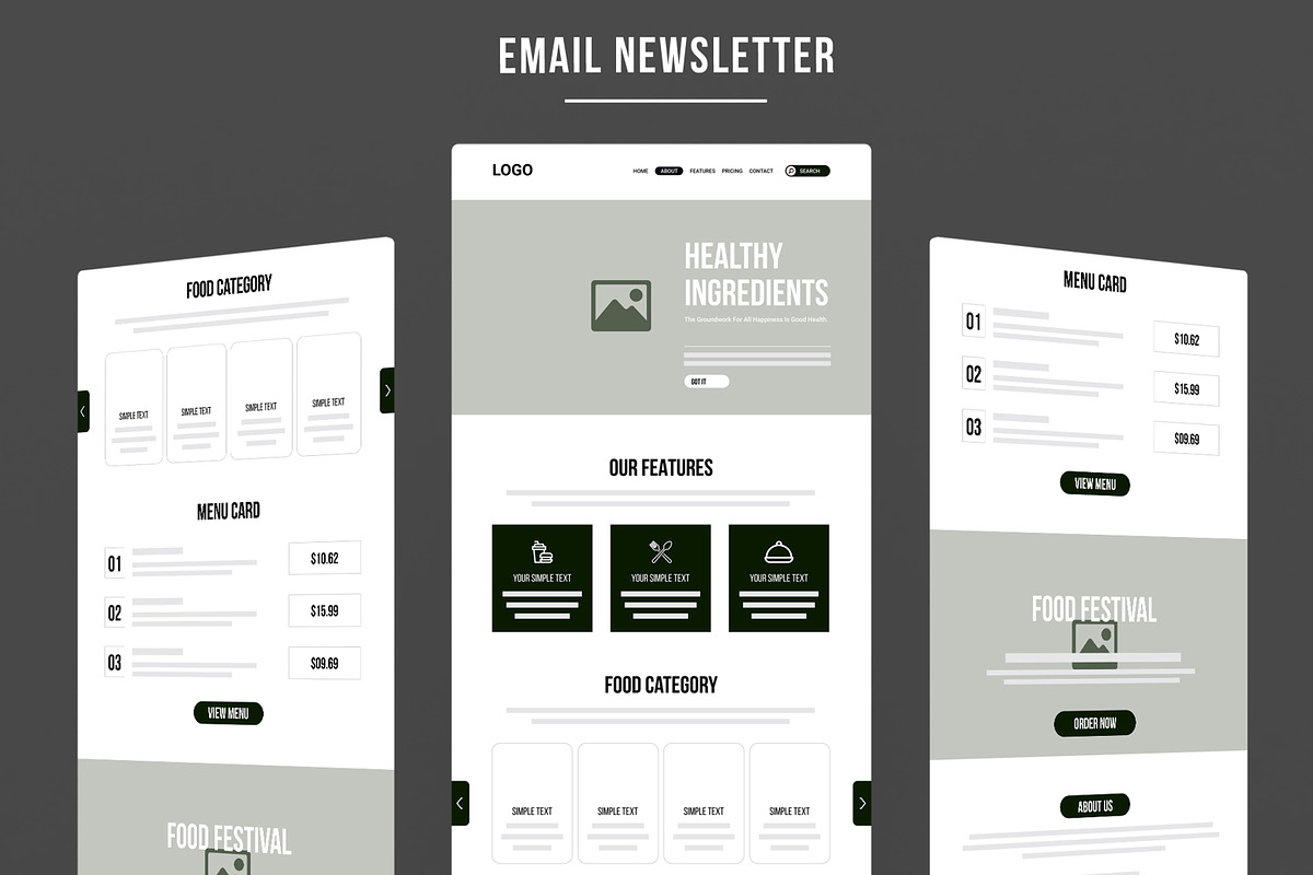 Wireframe Landing Page, a Landing Page Template by MightyDesign (Photo 1 of 8)