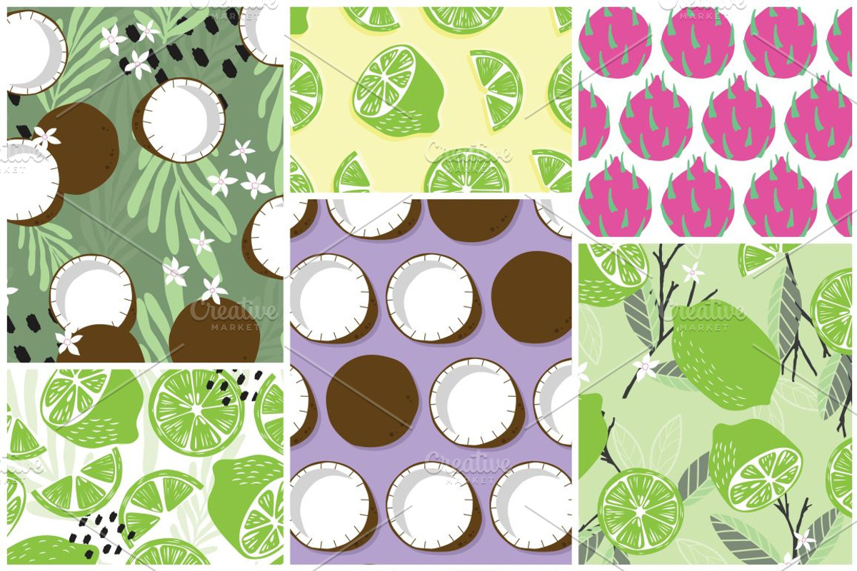 55 Tropical Fruit Seamless Patterns, a Pattern Graphic by Blue Lela Design (Photo 12 of 15)