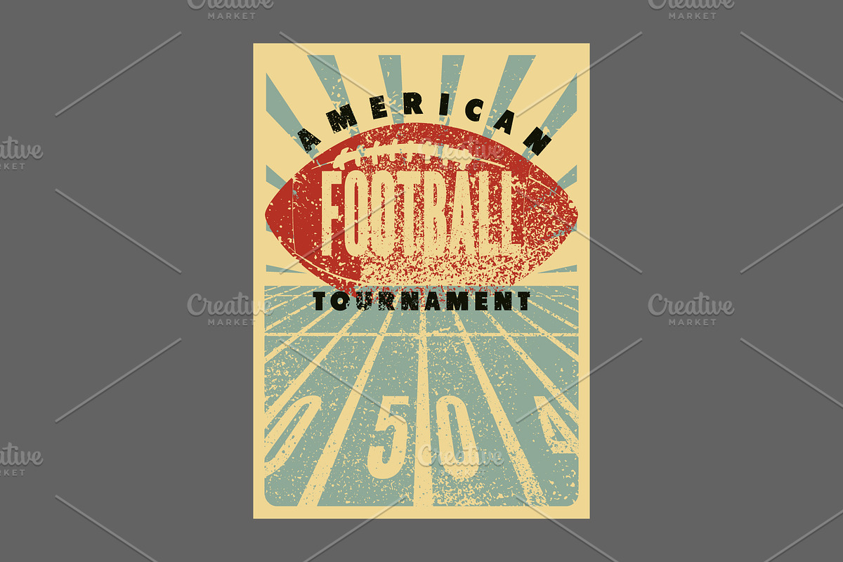 American Football vector poster set., a Sport Illustration by PoPaShop (Photo 7 of 8)