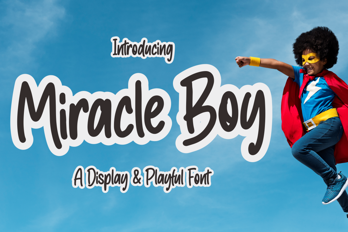 Miracle Boy, a Script Font by NJ Studio (Photo 1 of 8)