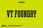 VT Foundry, a Font by VarsityType® (Thumbnail 1 of 6)