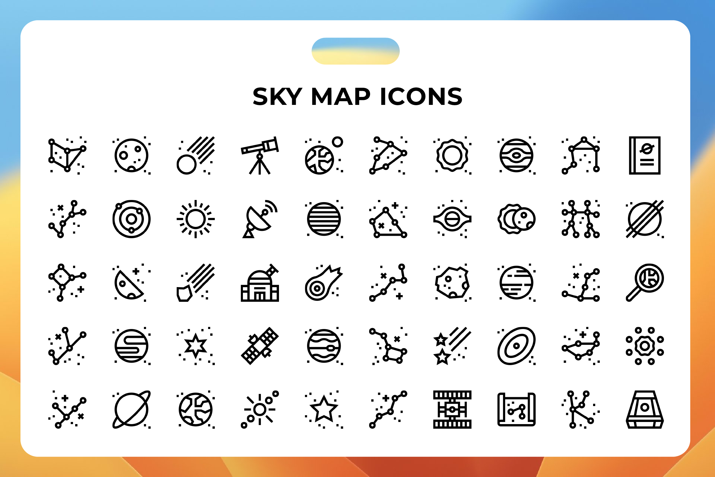 Sky Map Icons, an Icon by Wencory
