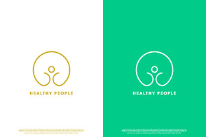 Healthy People Abstract Logo Design, a Branding & Logo Template by Morvana Crew