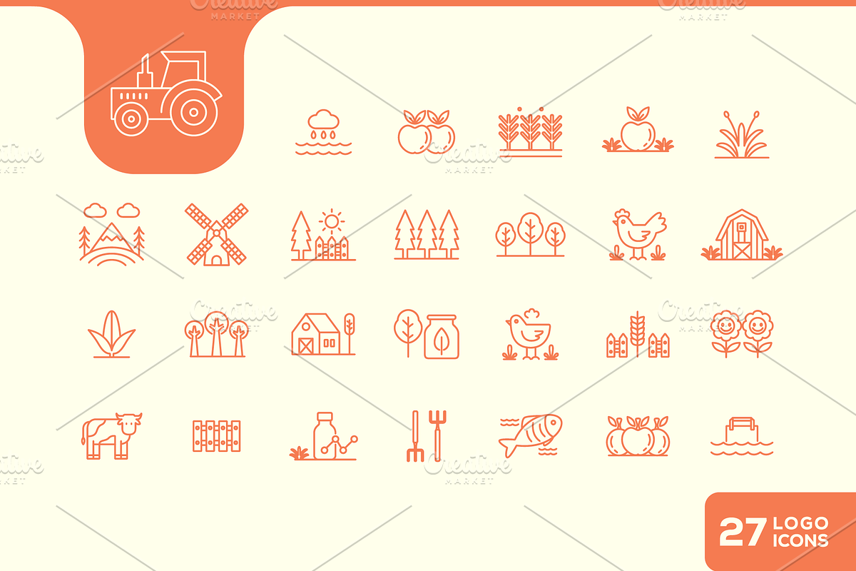 Agriculture and Animal Icon, an Outline Icon by devastd