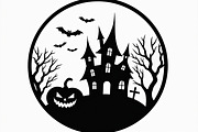 Haunted Halloween Silhouette bundle, an Illustration by BIPLOB EXPERT (Thumbnail 3 of 9)