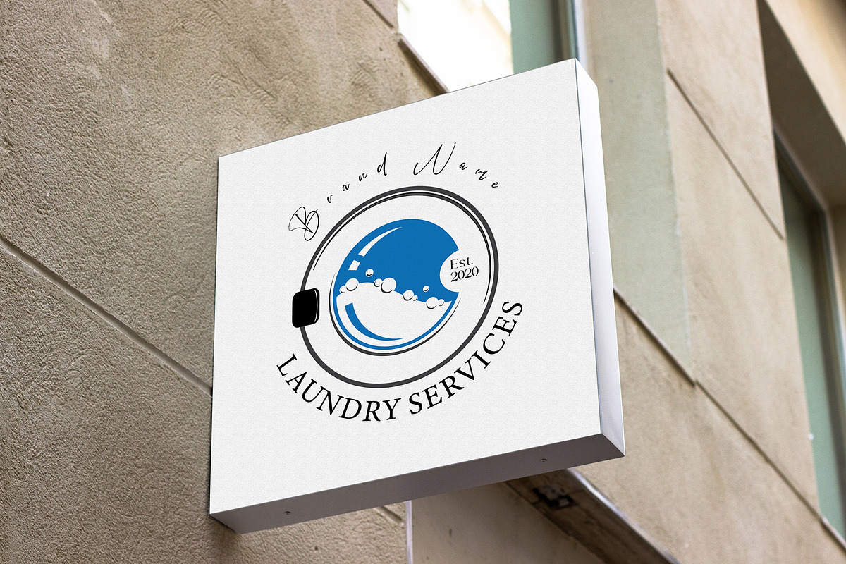 Elegant Dry Cleaning Logo Template preview 2