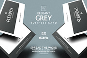 Elegant Grey Business Card, a Business Card Template by Marvel (Thumbnail 1 of 5)