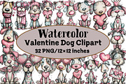 Valentine Dog Clipart, an Illustration by Design Market (Thumbnail 1 of 3)