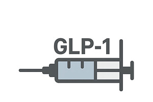 GLP1 syringe concept on isolated tra, an Illustration by Dvoevnore photos