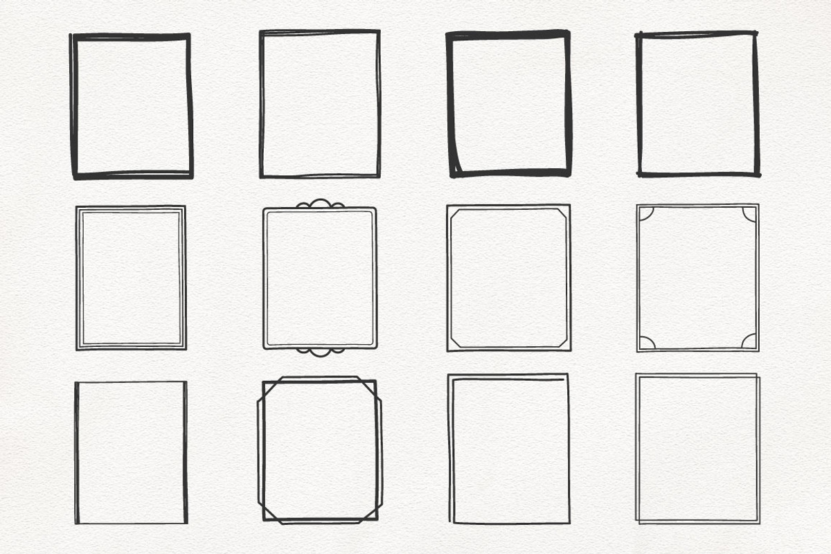 24 Hand Drawn Frames, an Object Graphic by PixMarket (Photo 4 of 6)