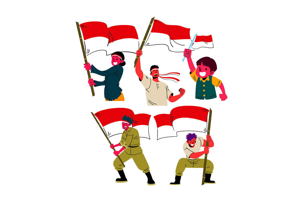 Indonesian Independence Day Doodle, a Person Illustration by SLAB! Design (Photo 3 of 3)